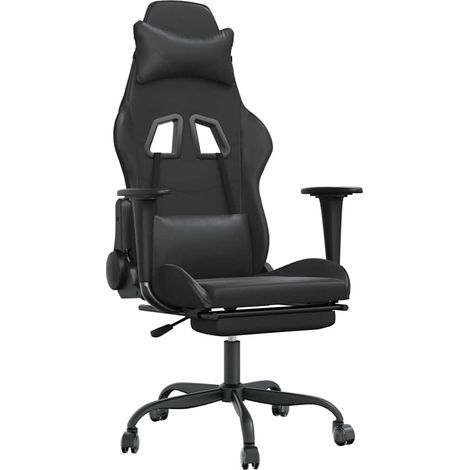 Maison Exclusive - Sedia da Gaming con Poggiapiedi Nero in Similpelle (1/5)