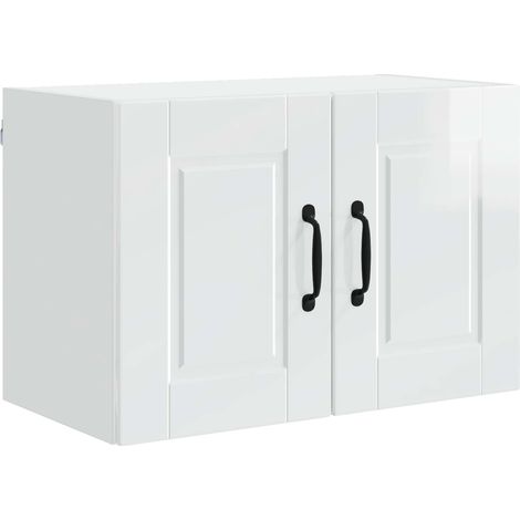 Maison Exclusive - Armadietto a muro PORTO Bianco Lucido 60 x 31 x 40 cm