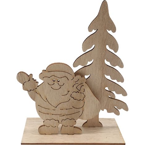 Village De Noël En Bois - Décoration De Table Pour Fêtes - Scène Rustique Avec Renne Et Maison - Ornement Festif - 1 Pièce (1/5)