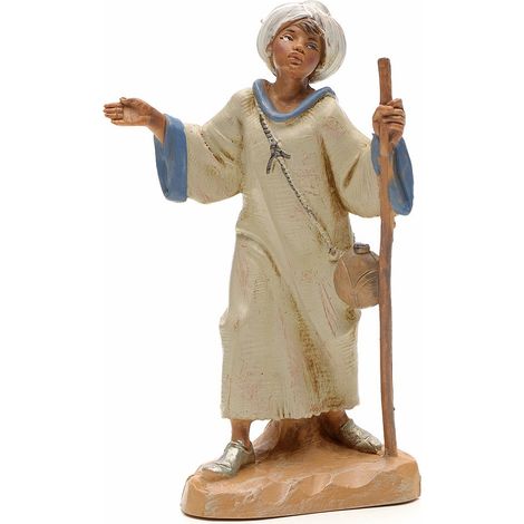 PASTORE CON BASTONE 12CM IN RESINA (F-60)