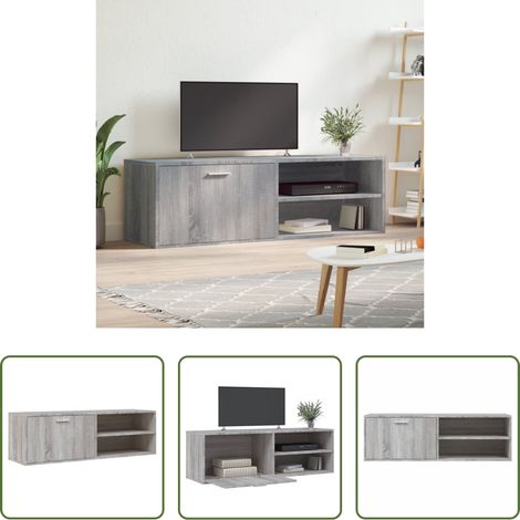 Holzwerkstoff -  TV-Schrank Grau Sonoma 120x34x37 cm Holzwerkstoff (1/5)