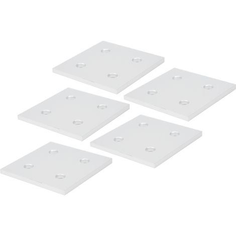 Plaque de raccordement verticale à 4 trous (5 pièces) pour profilés d'extrusion d'aluminium - 6060 (1/5)