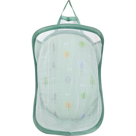 Lot de 2 linge bébé suspendus en maille filet pop up, couleur vert. Idéal pour le rangement des vêtements, adapté pour la crèche et la maison (1/5)