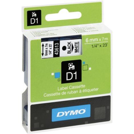 Dymo D1 6mm Black/White labels 43613 (1/5)