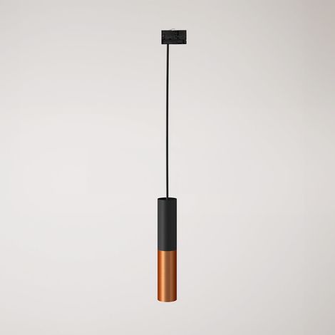 Creative Cables - Candeeiro suspenso de calha com abajur duplo Tub-E14 - lâmpada não incluída
