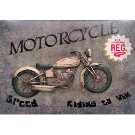Décoration murale Moto en relief  80 x 58 cm