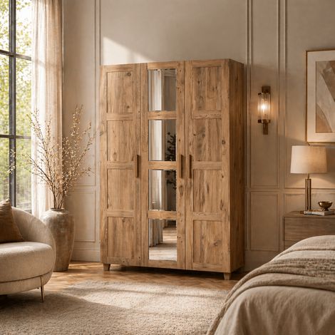 Kleiderschrank Hedera Atlantisches Kiefernholz Melamin 120x189x48