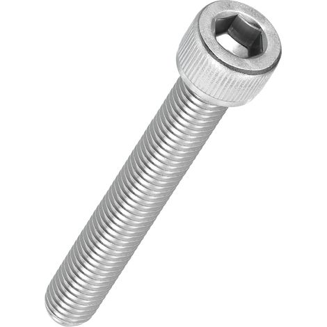 5Pcs Vis à Tête Cylindrique à Six Pans Creux M10-1.5 x 75mm Douille Allen Entièrement Filetée en Acier Inoxydable 304 pour Moteur Électrique, Impression 3D, Argenté (1/5)