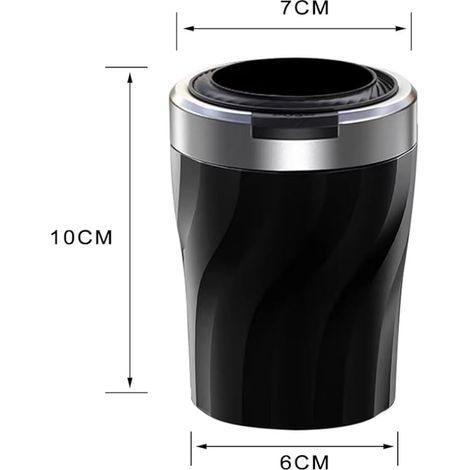 Car Ashtray, LED Light, Waterproof, Removable (1/4)