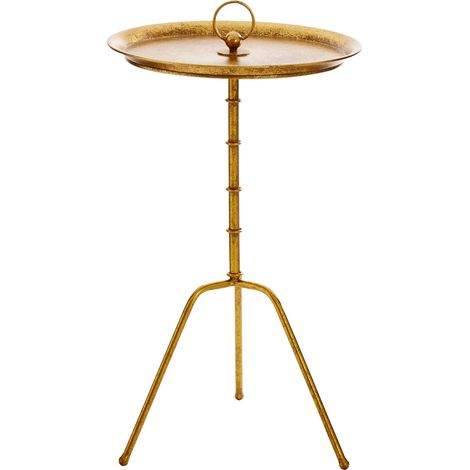 Interiors by Premier Distressed Small Accent Table, Elegant Corner Table, Gold Finish Bedside Table, Durable Functional Table (1/5)