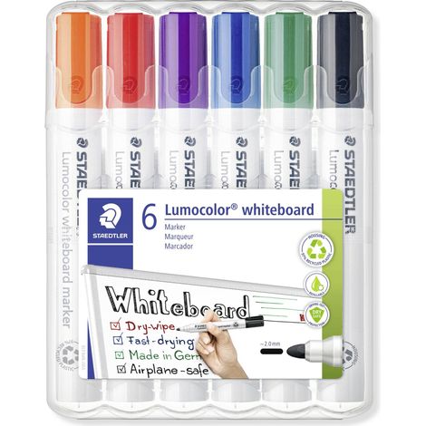 Staedtler Lumocolor 351 351 WP6 Marqueur tableau blanc rouge, bleu, vert, noir, orange, violet 6 pc(s) Y28771 (1/5)