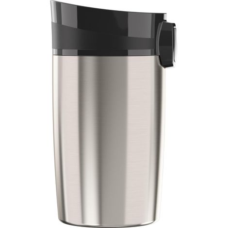 Travel Mug Miracle Brushed - Chaud & Froid - Étanche - Compatible Tous Porte-gobelets - Sans BPA - Acier Inoxydable 18/8 - Sport, Camping, Voyage - Inox Brossé - 0,27L (1/5)