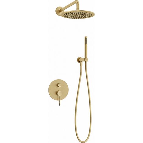 Ensemble de douche dissimulé en laiton doré AquaElegance (1/5)