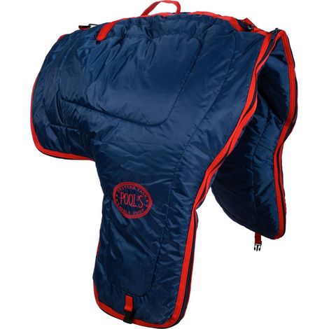 Blu Navy e Argento - Borsa portasella western Pool’s in nylon imbottito