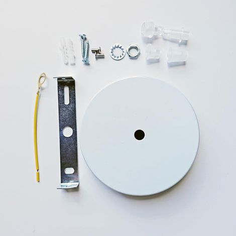 Chrasy Ceiling Rose for Pendant Lamp Metal White 120 mm 20 mm (1/5)