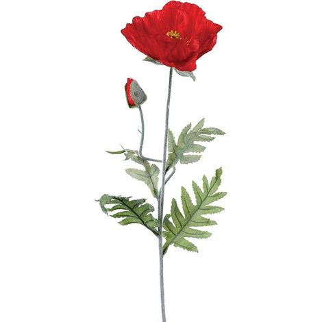 Stelo di papavero rosso artificiale 70 cm - Atmosphera créateur d'intérieur