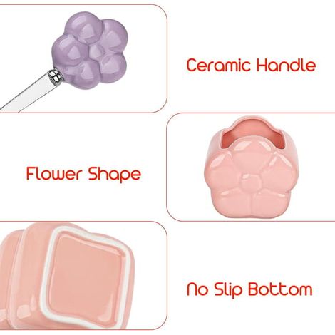 Fourchette lot de 6 Set 6 fourchettes dessert roses (1/4)