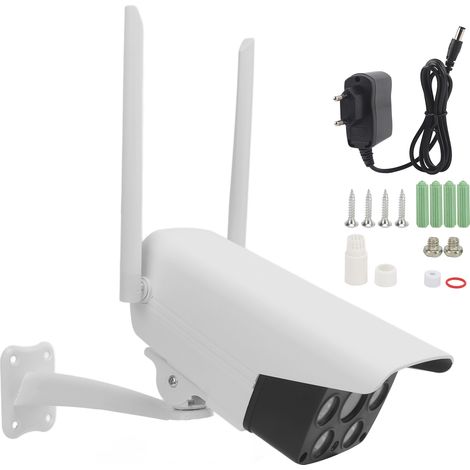 Caméra de surveillance extérieure 1080P, vision nocturne infrarouge, WiFi 2,4 GHz, détection de mouvement, audio bidirectionnel, étanche, prise UE 110-240V pour maison. (1/5)