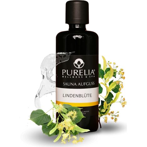 PURELIA Saunaaufguss Konzentrat Lindenblüte 100 ml natürlicher Sauna-aufguss - reine ätherische Öle