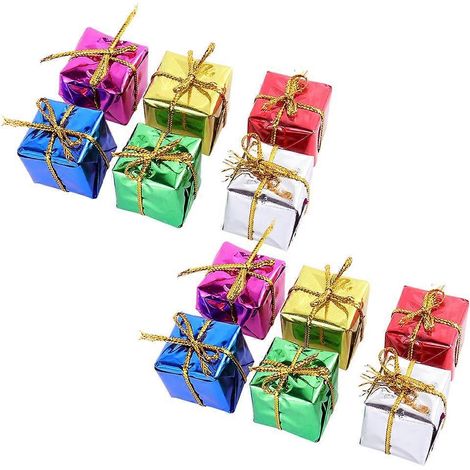 Décorations de Noël, petites boîtes cadeaux à suspendre, compatibles avec 72 ornements pour sapin (1/5)