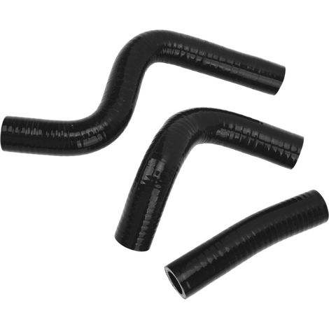 3-teiliges Silikon-Kühlerschlauchset, wasserdicht, hitzebeständig, stabile Verbindung, schwarz, kompatibel mit KX80 KX85 KX100 (1/5)