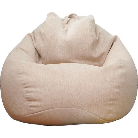 Nouveau pouf extra large, housse de canapé, fauteuil relax d'intérieur pour adultes et enfants - Prix promotionnel - 90 x 110 cm - Kaki (1/5)