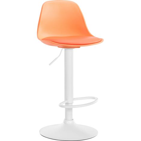 Sgabello da bar Kiel - Design e comfort Metallo Plastica Arancione 100005011