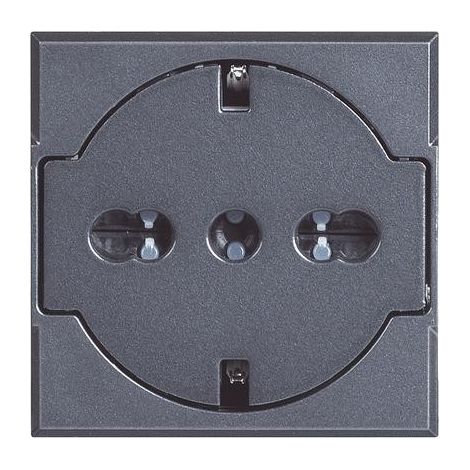 Axolute - Presa Std Ted/Ita Flat Antracite ( Bticino Cod. Hs4140/16F ) (1/2)