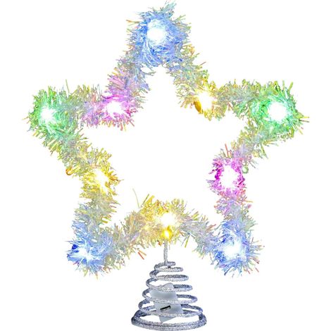 Étoile de Noël Lumineuse pour Sapin,Décoration Étoile Scintillante pour Cime de Sapin - Décoration Festive Saisonnière pour Bureau Maison Salon Chambre Bar,pour Intérieur Maison Bureau Salon (1/5)