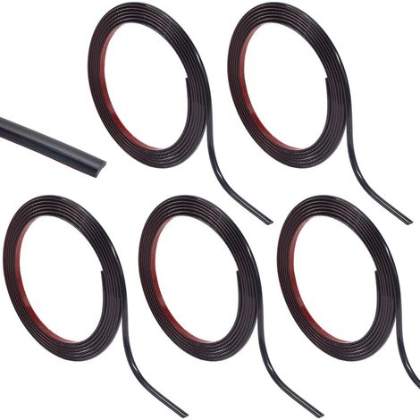 49,2 Ft 5 Rouleaux Garniture de Moulage Noire Garniture Murale Flexible plinthe éplucher et Coller Doublure Auto-adhésive Bordure de Papier Peint Backsplash PVC Bord de tuile pour Bricolage (1/5)