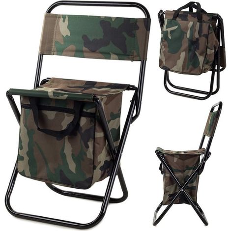Chaise pliante avec sac de rangement / Chaise de pêche - Chaise de camping (1/3)