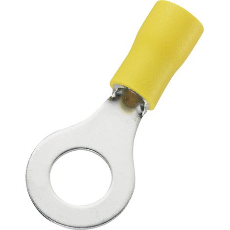 TRU COMPONENTS 746750 Ringkabelschuh Querschnitt (max.)=6 mm² Loch-Ø=8.4 mm Teilisoliert Gelb 50 St (1/3)