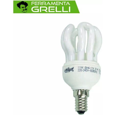 Lampada Elettronica Compatta E14 - 11w - E14 -  2700°K calda (1/2)