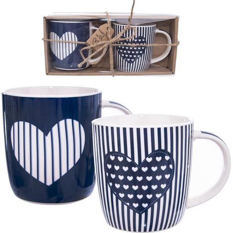 Tazas de porcelana de 390 ml, 2 unidades. (1/3)