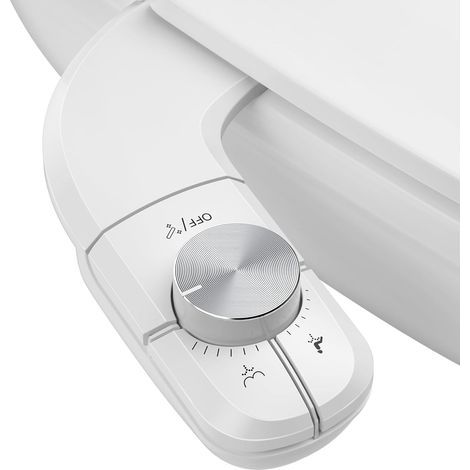 Toilette Japonaise Bidet Toilette WC non Electrique Double Buses Rétractables Installation Facile Autonettoyantes Pression d'Eau Réglable à Eau Froide Nettoyage Avant et Arrière