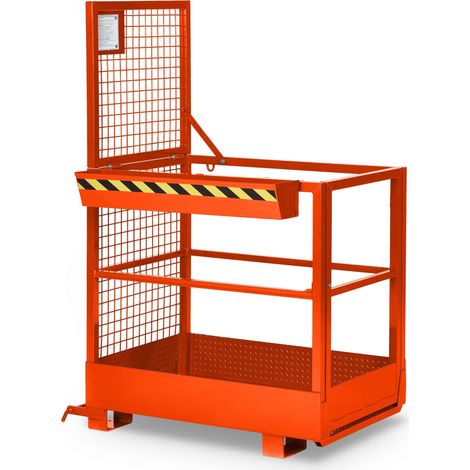 RR Industrietechnik Arbeitskorb Typ RAK-SLIM 800x800x1910mm RAL2004 Reinorange