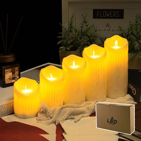 Lampe bougie électronique LED, lampe décorative fausse bougie simulée, accessoire de décoration romantique pour mariage, lumi(Y088) (1/5)