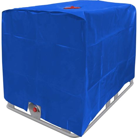 Tone IBC Bucket Cover 1000L Outdoor Water Tank Cover Dustproof Waterproof Cloth - Blue Without Zipper and Lid (1/5)
