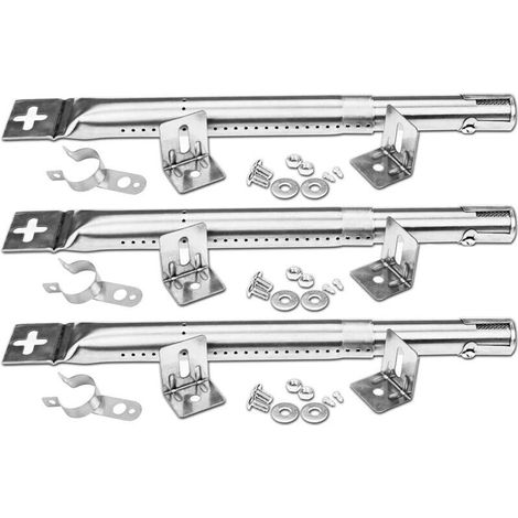 31-45cm Brûleur Universel Pièces détachées pour Landmann Triton 2, Enders Monroe, Tepro, Campingaz, Taino, Proficook, Barbecook, Brûleur Tubulaire Réglable, 3 pièces (1/5)