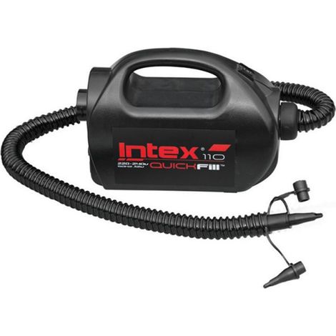 Intex – Gonfleur électrique 12V/220V 400 L/min – 2 vitesses – 3 embouts adaptables – Pression max 0,46 bar (1/8)