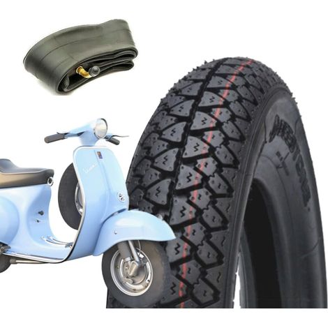 GOMMA COPERTONE 3.50-10 + CAMERA PER VESPA 125 150 200 PX ARCOBALENO PNEUMATICO 51J D795 4PR E4 (1/2)
