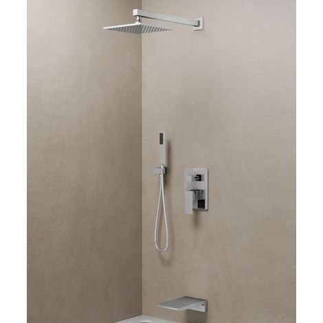 Mueble de ducha y bañera empotrado Cromo - Thilia