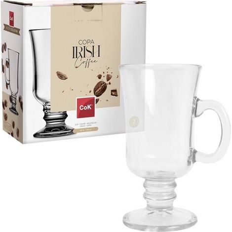 Set 2 Pezzi Bicchiere Tazze Irish Coffe in Vetro 23 cl (1/2)