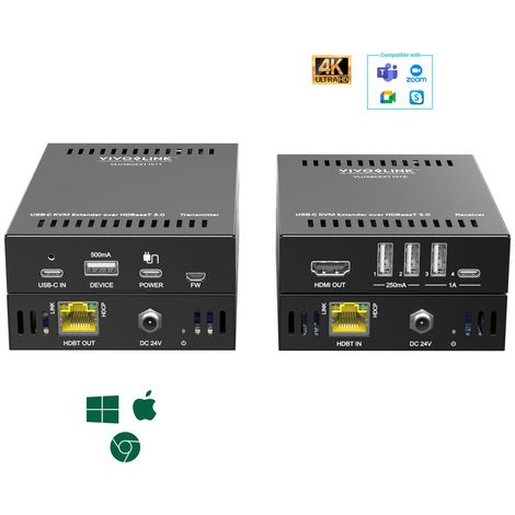 Trasmettitore e ricevitore extender KVM Vivolink VLUSBCEXT151 (1/5)