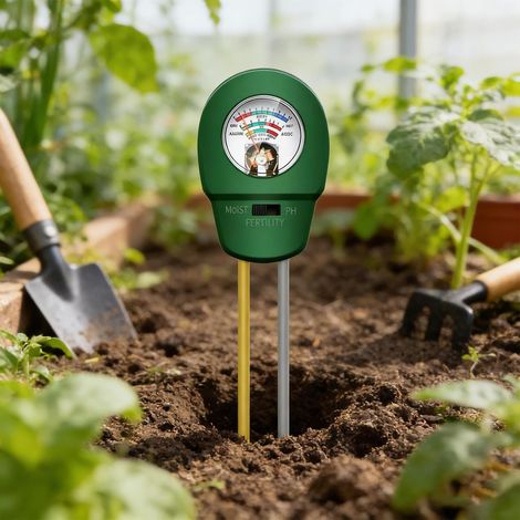3 en 1 Testeur Ph Sol Testeur Humidité pour Terre Test Ph Hygrometre Plante (1/5)