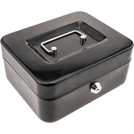 PrimeMatik - Caja fuerte portátil para dinero caudales billetes y monedas 198 x 158 x 88 mm (1/5)