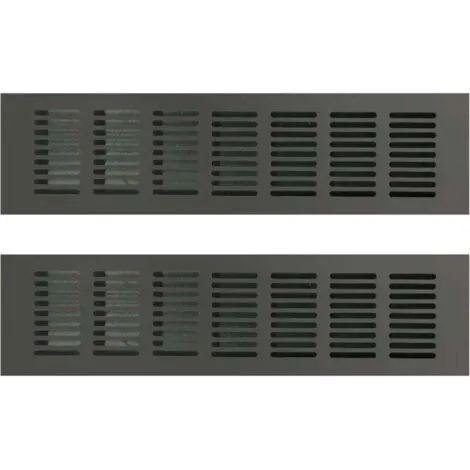 Grille de ventilation rectangulaire, aérateur rectangulaire, grille d'aération pour une ventilation idéale 80 × 300 mm (lot de 2) (1/3)