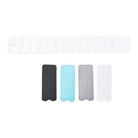 Tapis de bain antidérapant, transparent, 100 x 40 cm, avec ventouse anti-moisissure puissante, lavable en machine. (1/5)