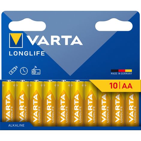 Paquete de 10 pilas aalr06 de larga duracion (1/2)