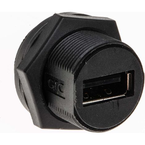 Connecteur USB Mini Femelle RS PRO ports, Montage panneau, Droit ( Prix pour 1 ) (1/3)